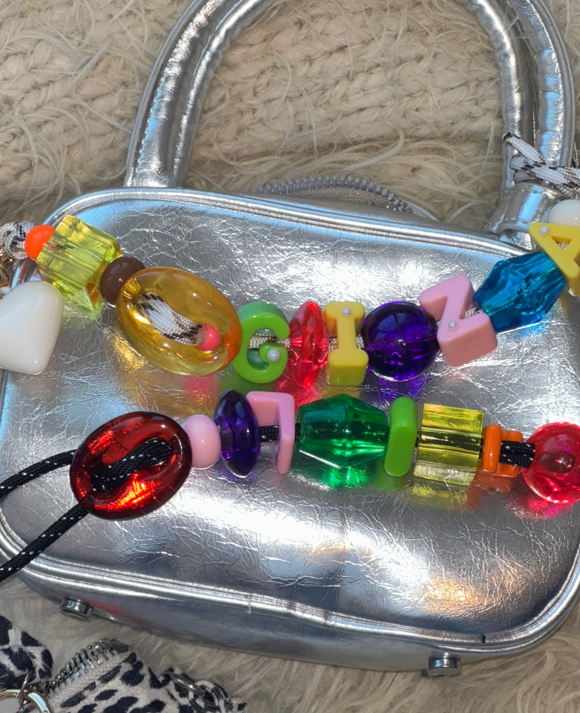 CUSTOM SUGAR CUBE BAG CHARM KEYCHAIN